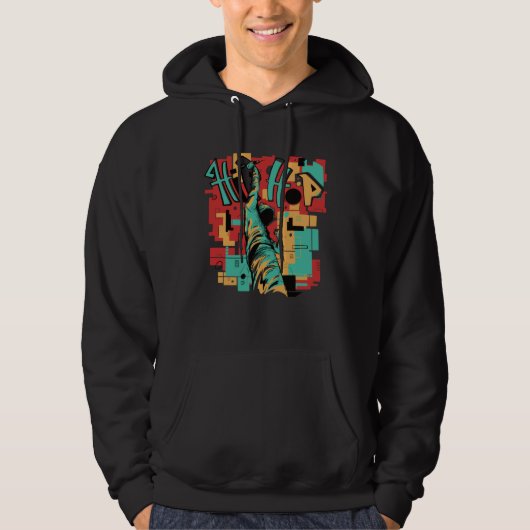 Hip Hop Old School Rapper Hoodie (Voorkant)