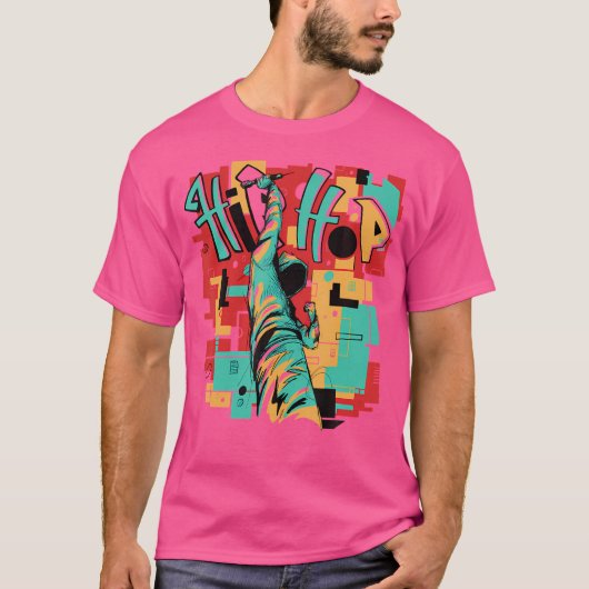 Hip Hop Old School Rapper Ontwerp T-shirt (Voorkant)
