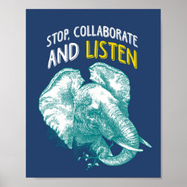 Hip Hop Olifant | Poster Kunstprint 8x10