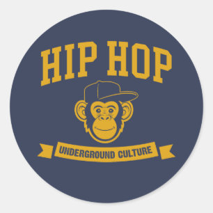 Hip Hop Ondergrondse Cultuur Ronde Sticker