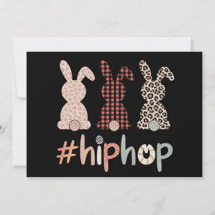 Hip Hop Paashaas Lente Schattig Kaart