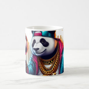 Hip Hop Panda Voetbal Zomer Sporten Koffiemok