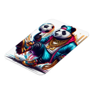 Hip Hop Panda Voetbal Zomer Sporten Magneet