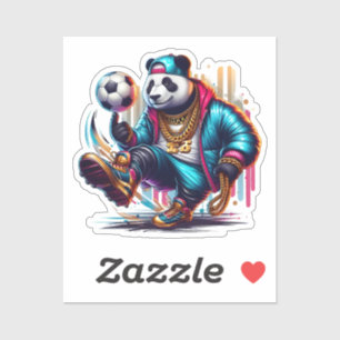 Hip Hop Panda Voetbal Zomer Sporten Sticker