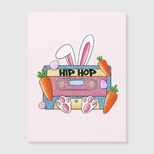 Hip-Hop Pasen Konijn Mixtape – Retro Cassette (Voorkant)