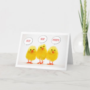 HIP HOP PEEPS, KLAAR OM HAPPY EASTER VOOR JE TE ZI FEESTDAGEN KAART