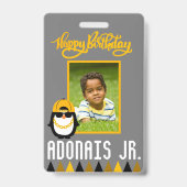 Hip Hop Penguin Cool Kind Photo VIP Pass Badge (Achterkant)