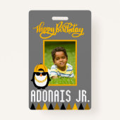 Hip Hop Penguin Cool Kind Photo VIP Pass Badge (Achterkant)