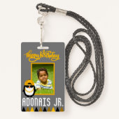 Hip Hop Penguin Cool Kind Photo VIP Pass Badge (Achterkant met draagriem)