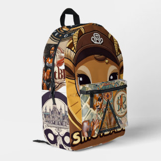  Hip-Hop Print Cut Sew Rugzak