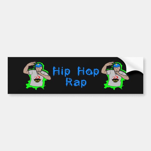 Hip Hop Rap 1 Bumpersticker (Voorkant)