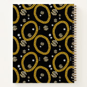 Hip Hop Rap Gold Cuban Link Chain 90's Sketchbook Notitieboek (Achterkant)