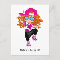 Hip Hop Rap Meisje Break Danser Verjaardagsfeestje
