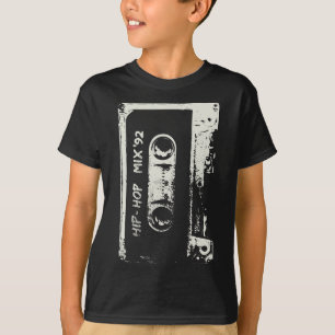 Hip Hop Rap Mixtape Cassette DJ Retro 90's T-shirt