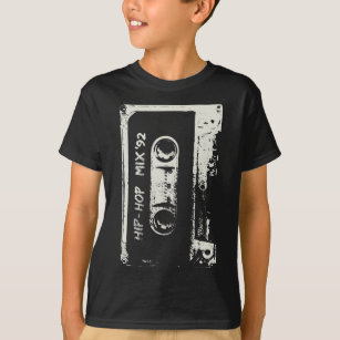 Hip Hop Rap Mixtape Cassette DJ Retro 90's T-shirt