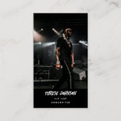 Hip Hop Rapper Songwriter Signer Photo QR Code Visitekaartje (Voorkant)