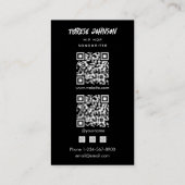 Hip Hop Rapper Songwriter Signer Photo QR Code Visitekaartje (Achterkant)