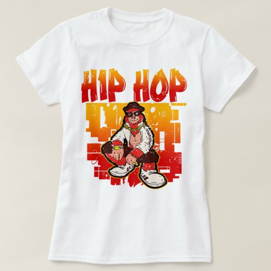 Hip Hop Retro Graffiti Rap Trap Music T-shirt (Design voorkant)