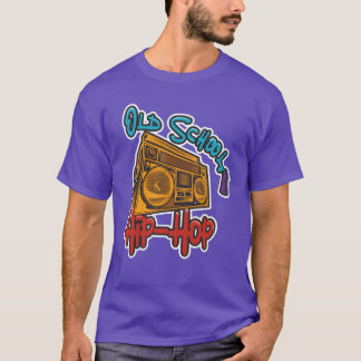 Hip Hop retro party design 90s old school men funn T-shirt