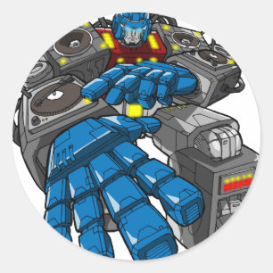Hip Hop Robot Ronde Sticker