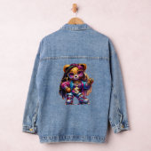 Hip-Hop Rolschaatsen Beer met vlechten Denim Jacket (Hangar)
