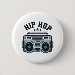 Hip hop ronde button 5,7 cm