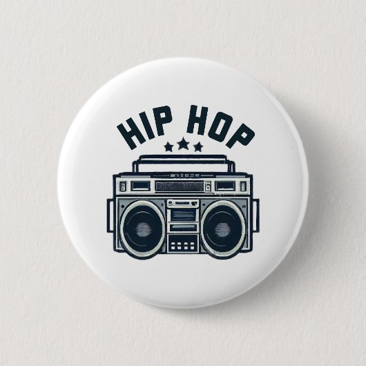 Hip hop ronde button 5,7 cm (Voorkant)