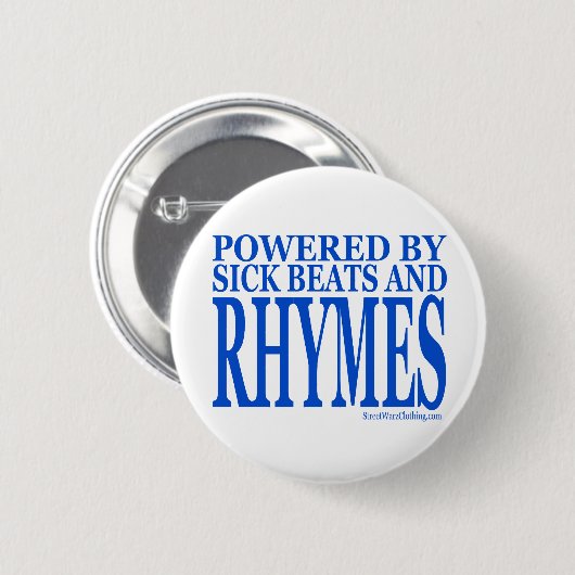 HIP HOP RONDE BUTTON 5,7 CM (Voorkant /achterkant)