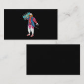 Hip Hop Samurai met Boombox Stereo Retro 80's Visitekaartje (Voorkant / Achterkant)