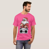 Hip Hop Santa Claus Tshirt Gangster Kerstmis Ghet (Voorkant volledig)