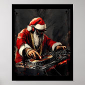Hip Hop Santa Dj Christmas  Poster (Voorkant)