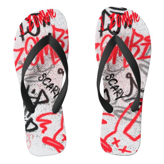 Hip Hop Scary Street Graffiti  Teenslippers (Voetbed)