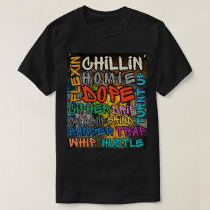 Hip Hop Slangs Graffiti Straatkunst  T-shirt