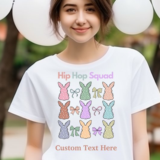 "Hip Hop Squad" Gepersonaliseerd Pasen T-shirt
