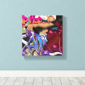 Hip Hop Star Canvas Afdruk (Insitu (Houten vloer))