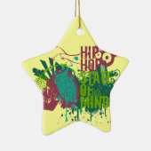 Hip Hop State of Mind Keramisch Ornament (Rechts)