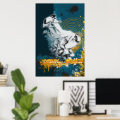 Hip Hop, Steet-Dance, Breakdancer Poster (Thuiskantoor)