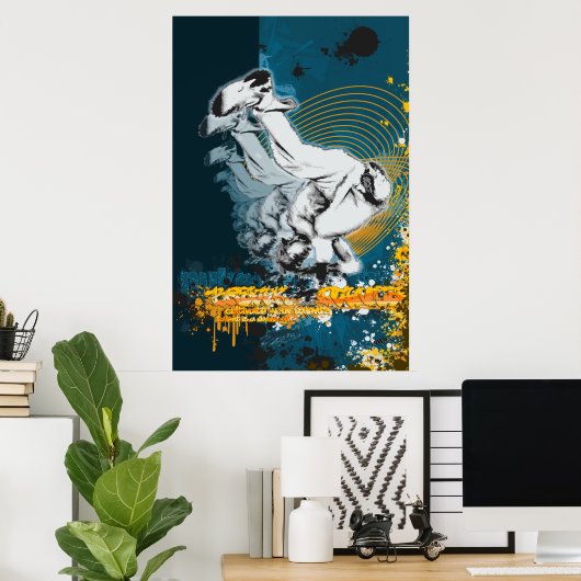 Hip Hop, Steet-Dance, Breakdancer Poster (Thuiskantoor)