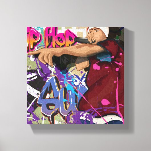 Hip Hop Ster Canvas Afdruk (Voorkant)