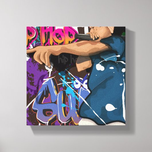 Hip Hop Ster Canvas Afdruk (Voorkant)