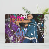 Hip Hop Ster Kaart (Staand voorkant)