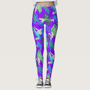 Hip Hop Street Arts Patroon B Paarse BG Leggings