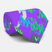 Hip Hop Street Arts Patroon B Paarse BG Stropdas (Opgerold)