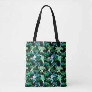 Hip Hop Street Arts Patroon Zwart BG Tote Bag