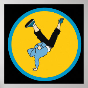 Hip Hop street style breakdancer Poster