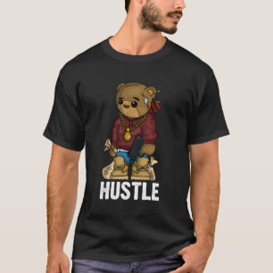 Hip Hop Teddy Bear Hustle Pistool Get Money Rap Mu T-shirt