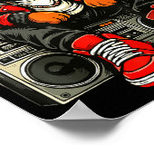 Hip Hop Teddy Bear Rap Music  Poster (Hoek)