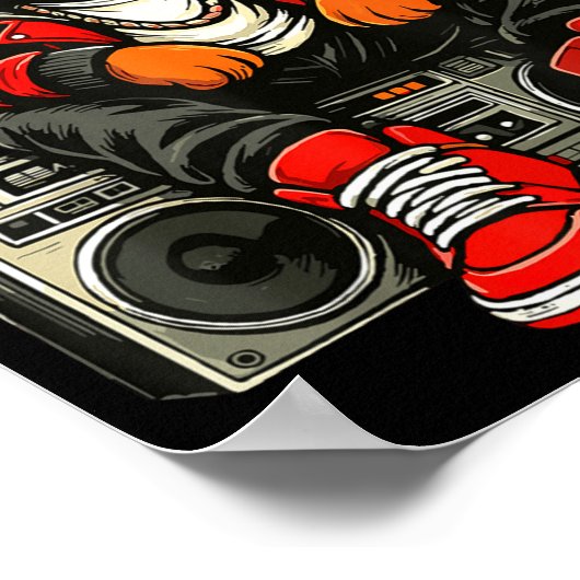 Hip Hop Teddy Bear Rap Music Poster (Hoek)