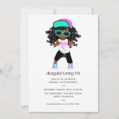 Hip Hop-thema Meisje Birthday Kaart (Voorkant)