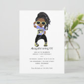 Hip Hop-thema Meisje Birthday Kaart (Staand voorkant)